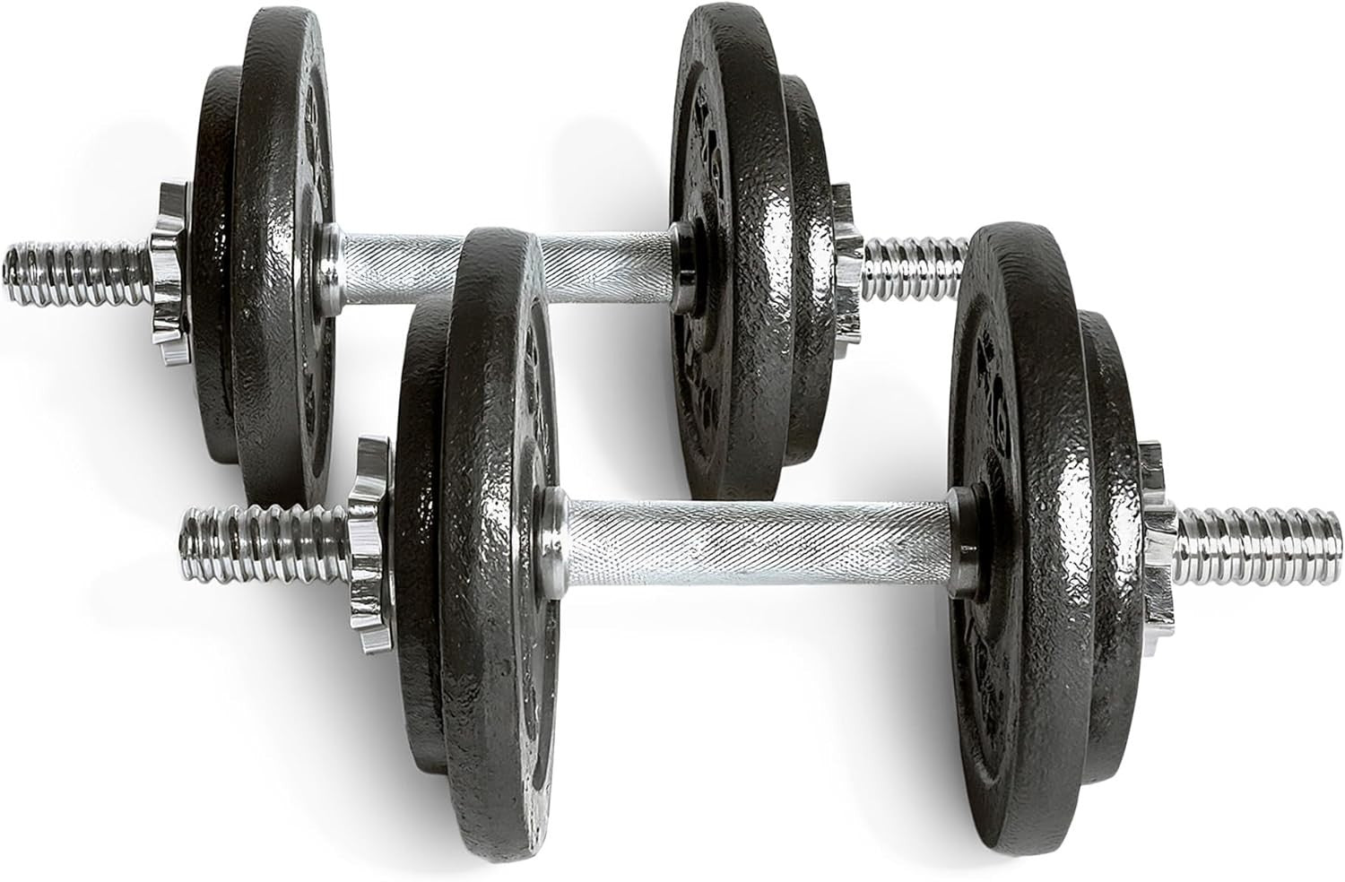 50LB Adjustable Dumbbells Pair Cast Iron Star Lock Home Gym Weights