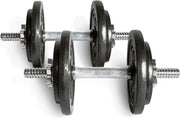 50LB Adjustable Dumbbells Pair Cast Iron Star Lock Home Gym Weights