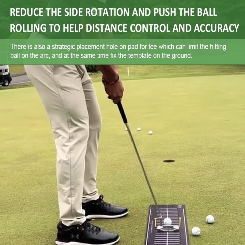 10ft Golf Putting Mat Alignment Trainer Anti Slip Indoor Outdoor Practice