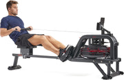 Smart Water Rowing Machine Dynamic Resistance LCD App Holder Quiet Rower 135KG