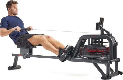 Smart Water Rowing Machine Dynamic Resistance LCD App Holder Quiet Rower 135KG