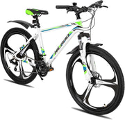 26" Mountain Bike 21-Speed Disc Brake Aluminum Frame MTB for Adults