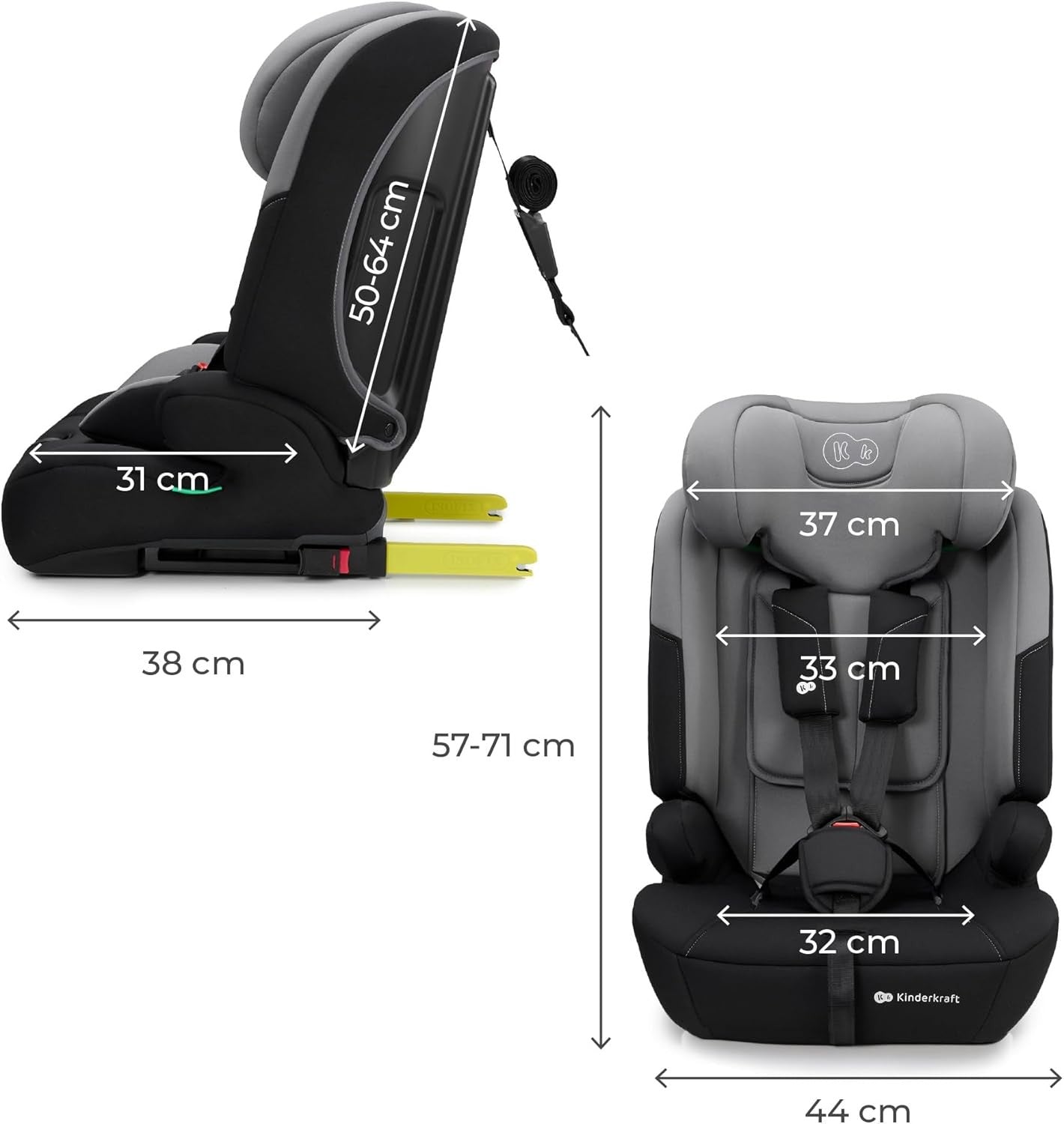 i-Size ISOFIX Car Seat 76–150cm Booster 5-Point Harness Adjustable