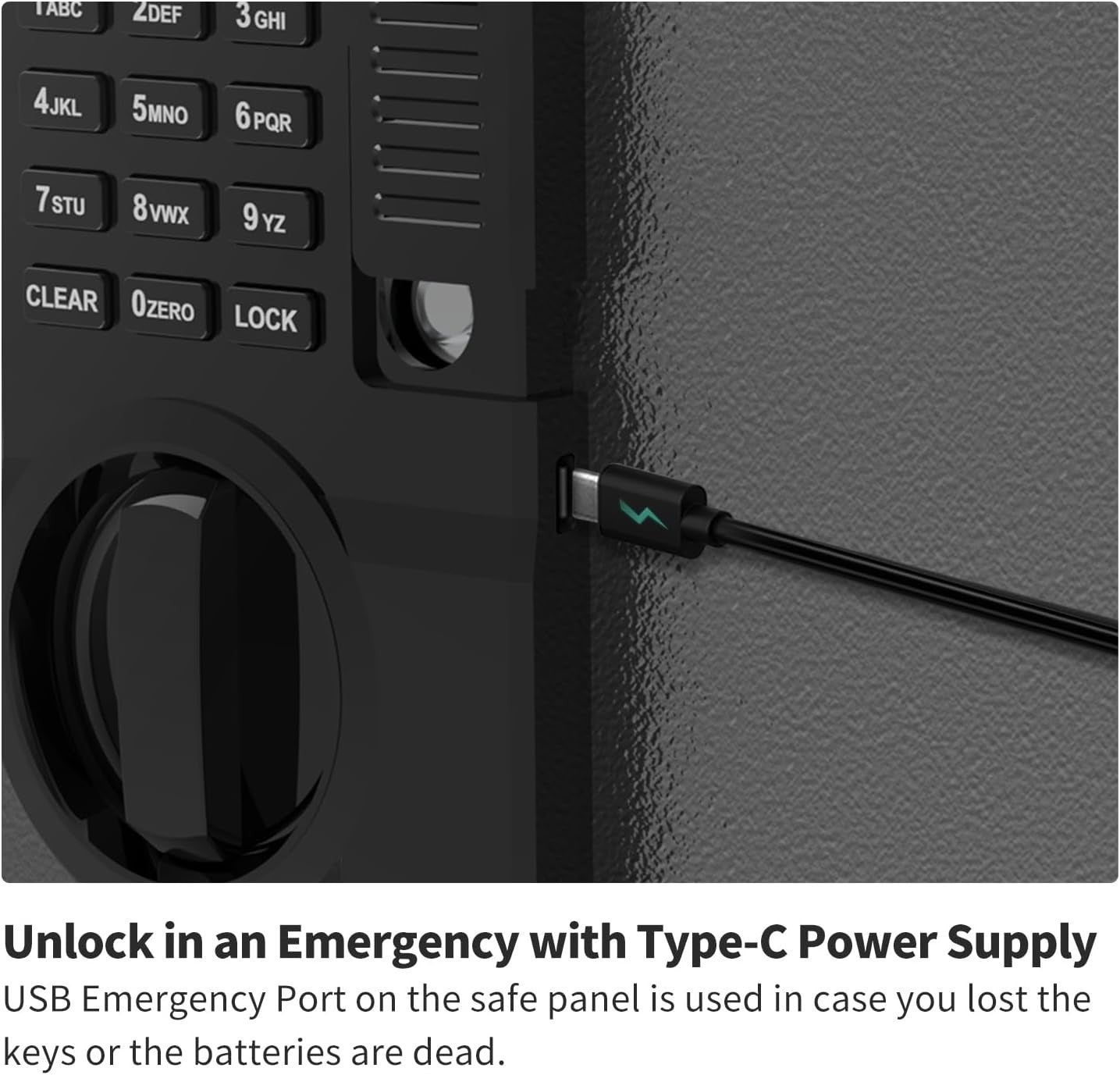 2.6 Cu Ft Fireproof Safe Box Digital Keypad Cash Document Security