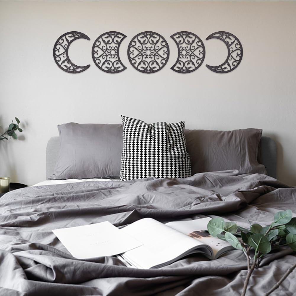 Moon Phase Wall Decor Wooden Boho Luxury Hanging Art