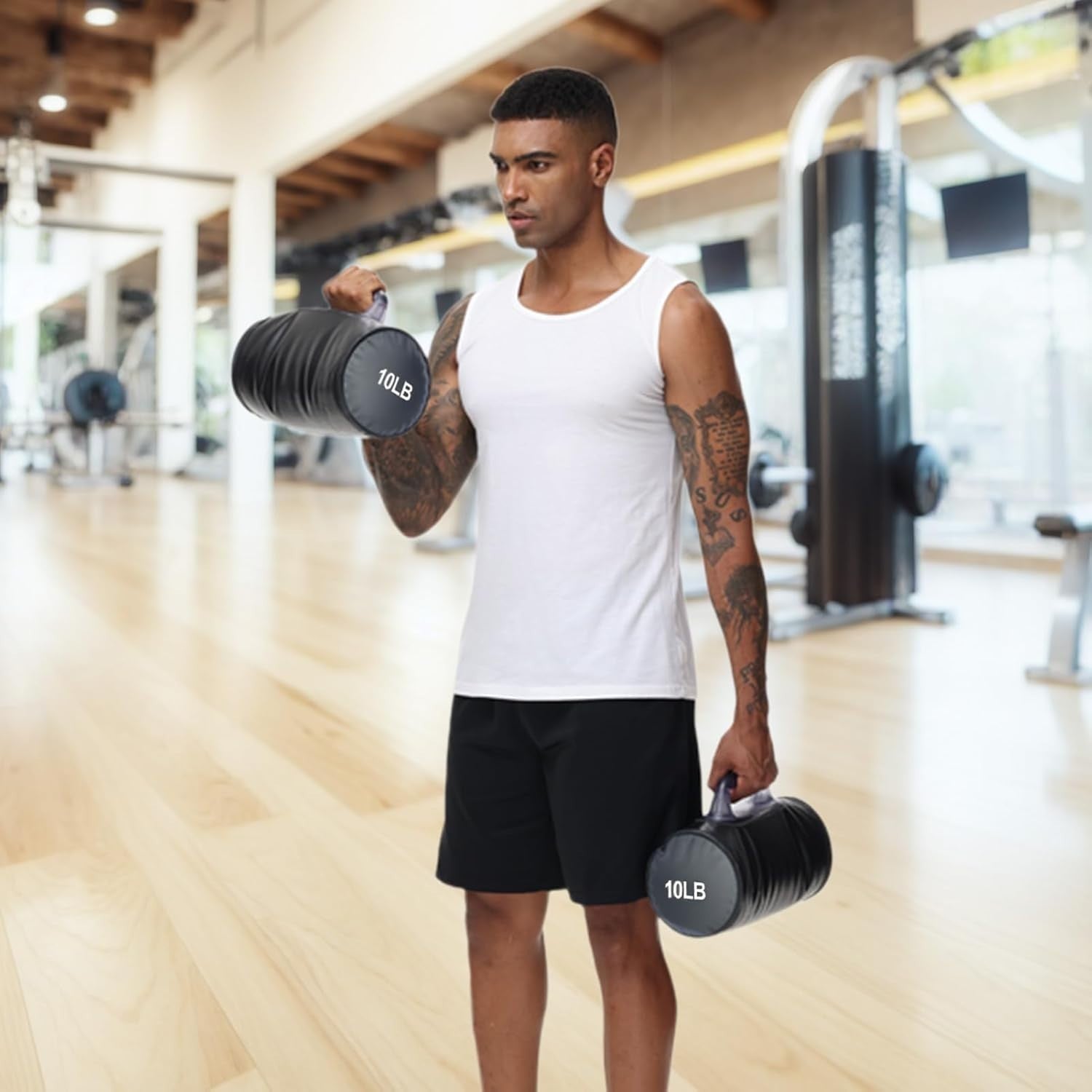 Water Filled Adjustable Dumbbells Pair 4–30LB Portable Travel Weights