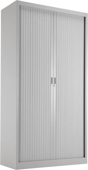 Tall Grey Metal Lockable Storage Cabinet Office Cupboard Adjustable Shelves