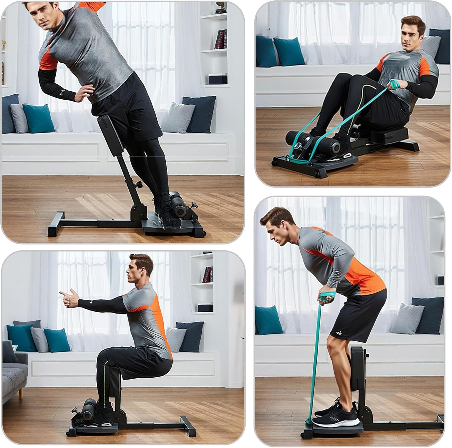 Multi-Function Sissy Squat Bench Home Gym Leg Trainer Foldable