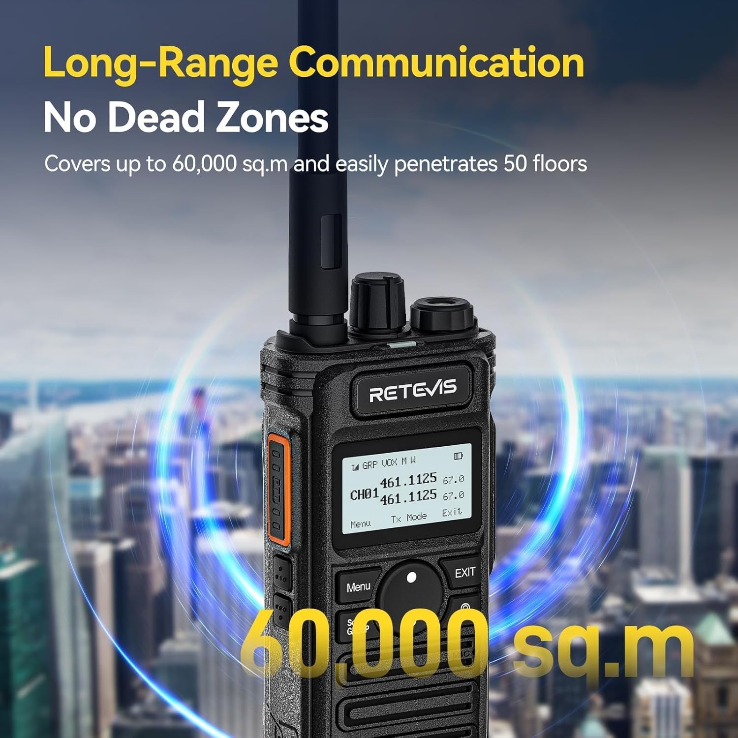 Walkie Talkies 6 Pack Long Range LCD Group Call 2600mAh 6-Way Charger
