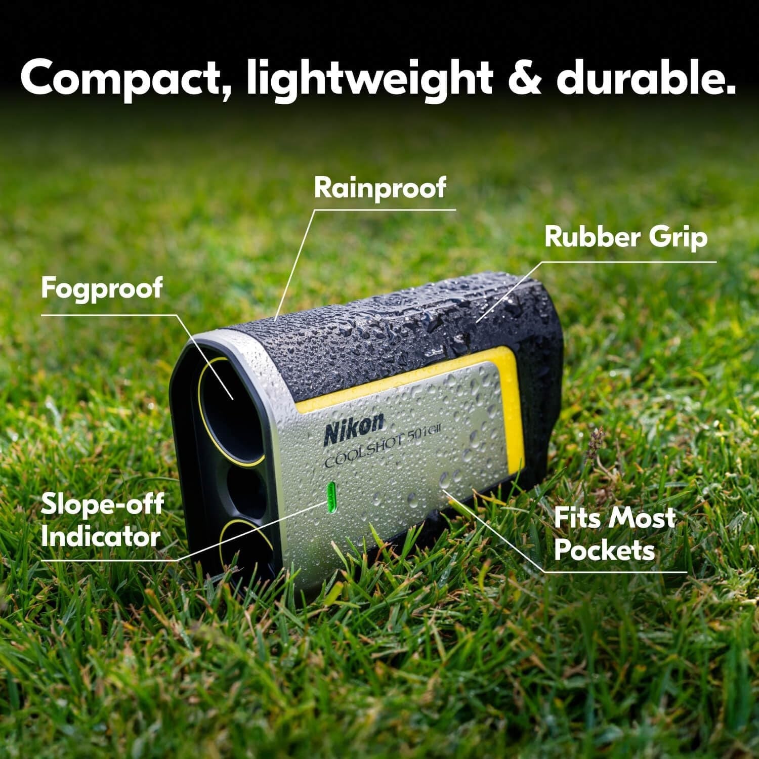 Golf Laser Rangefinder Slope Flag Lock 6X Optics Magnetic Mount Waterproof