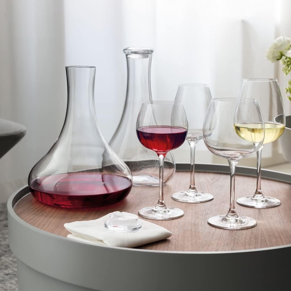 Elegant 1L Crystal Wine Decanter Aerator Carafe Clear Glass for Red & White Wine