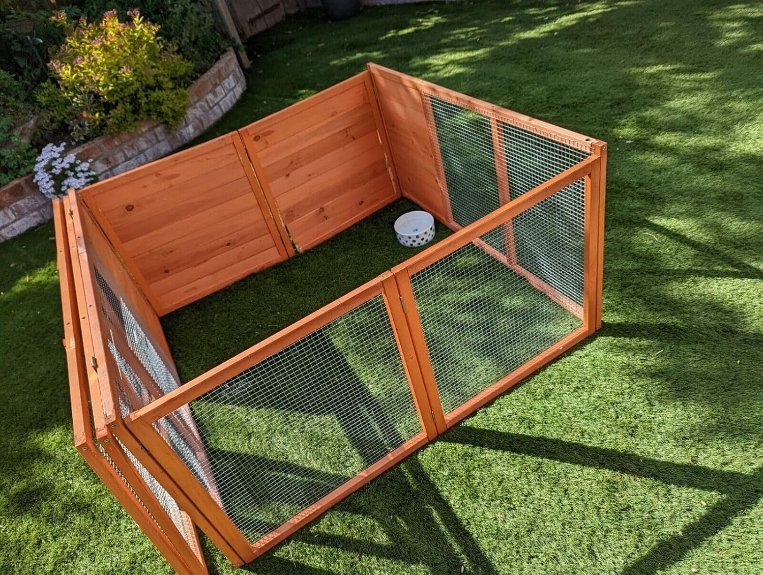 Outdoor Rabbit Run Foldable Wooden Shelter Guinea Pig Playpen Secure Cage