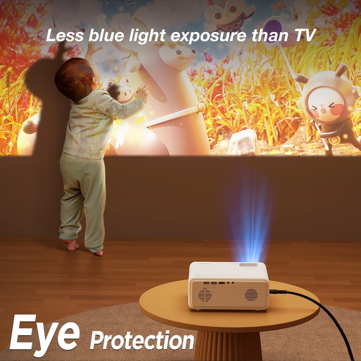 Mini Bluetooth Projector 1080P Full HD 13000 Lux Portable Home Cinema