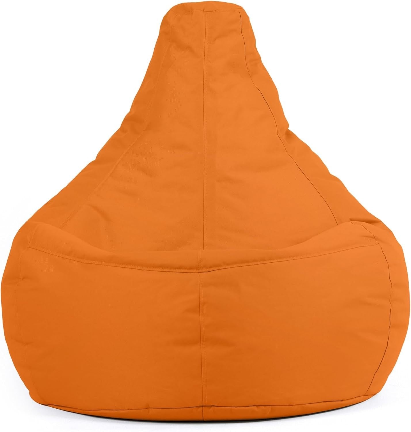 Large Orange Bean Bag Chair Water-Resistant Recliner Indoor Outdoor