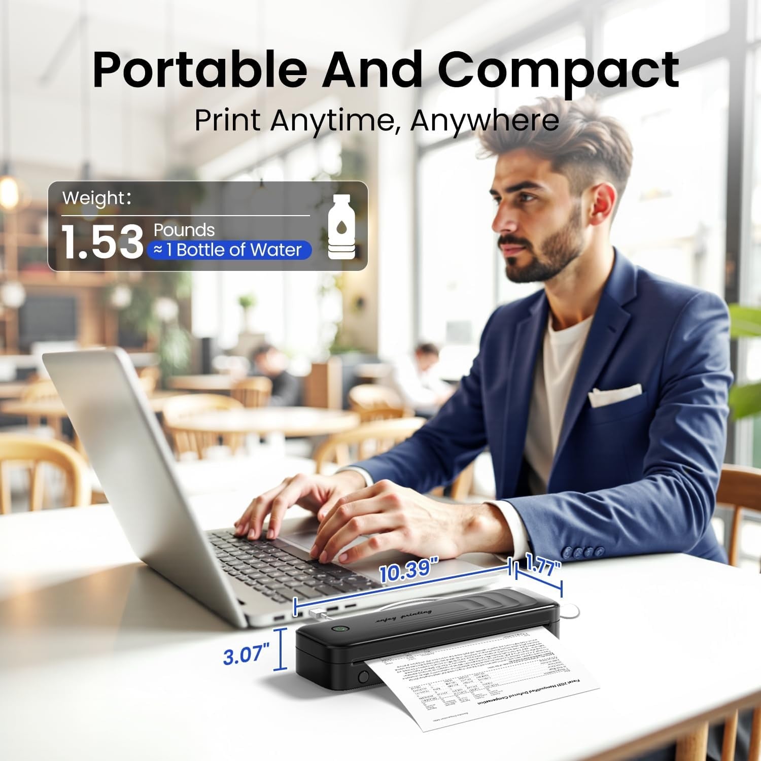 Portable A4 Thermal Printer Bluetooth Mobile Printer – TATTMUSE