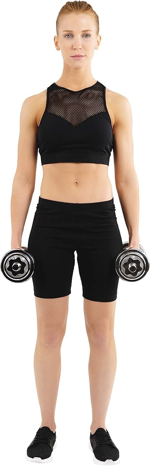 15kg Adjustable Dumbbell Set Carry Case Quick Lock Steel Home Gym