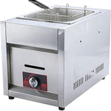 Commercial LPG Gas Deep Fryer Stainless Steel Adjustable Heat Easy Clean