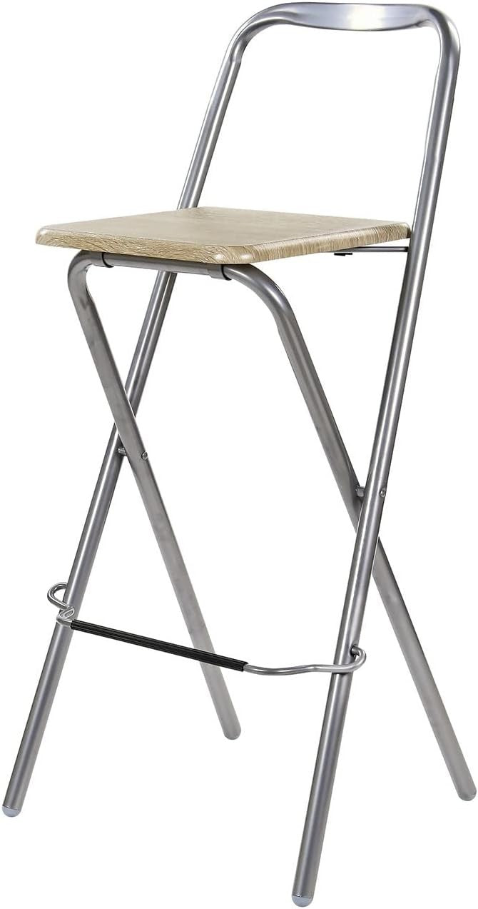Folding Bar Stool Set 2 Natural – Compact Kitchen & Home Chairs