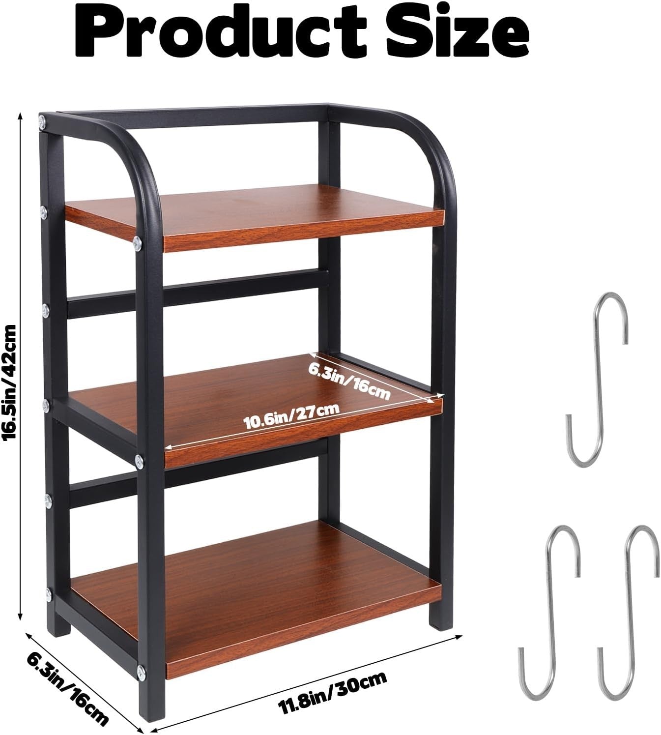 3 Tier CD Storage Shelf Wooden Metal Display Rack Game Disc Organizer