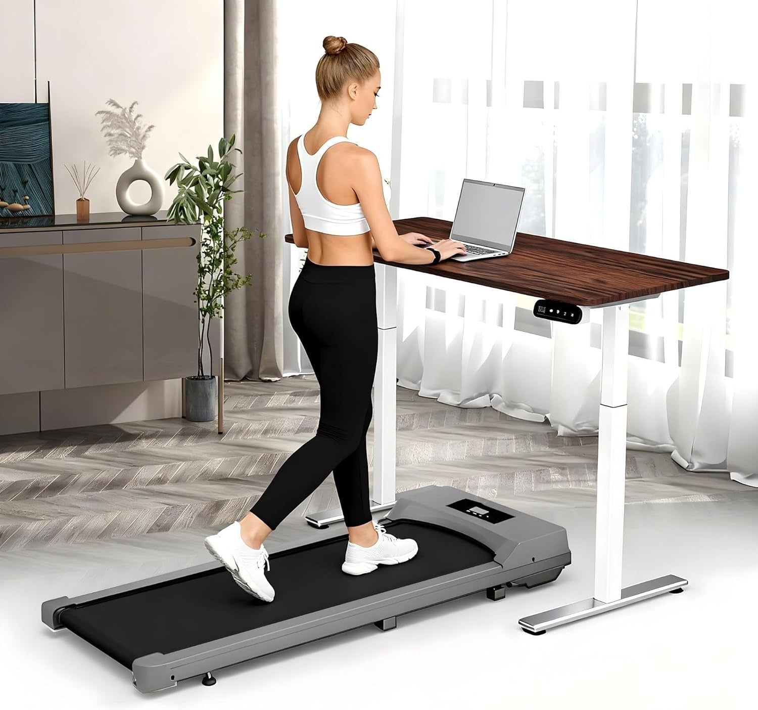 Mini Under Desk Treadmill | Quiet Portable Walking Pad, 120KG Capacity