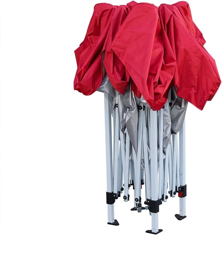 3x3M Red Pop Up Gazebo Waterproof Garden Party Tent Marquee with Carry Bag