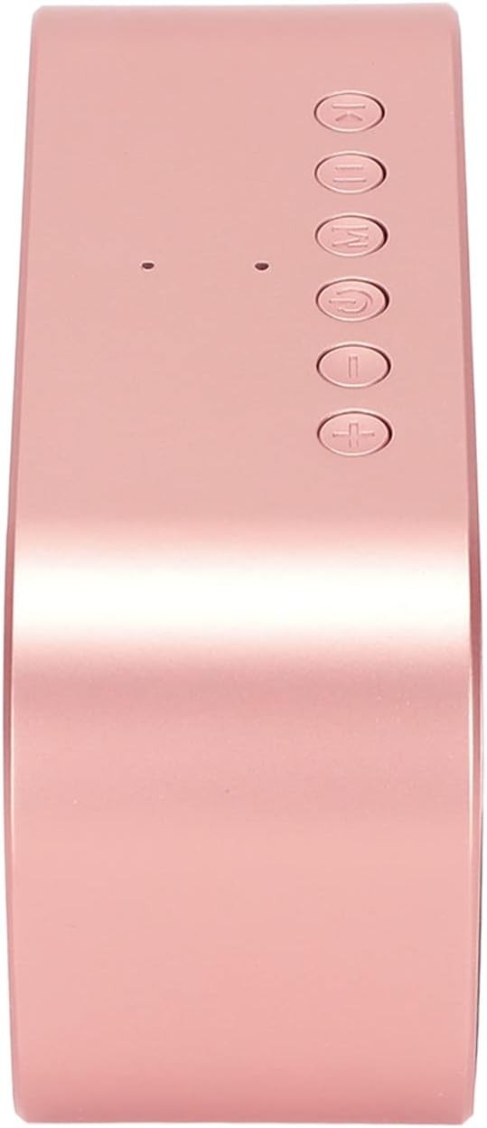 Digital Alarm Clock Radio Bluetooth Speaker FM Thermometer Rose Gold