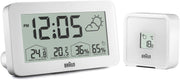 Digital Alarm Clock Indoor Outdoor Temperature Humidity Display Snooze