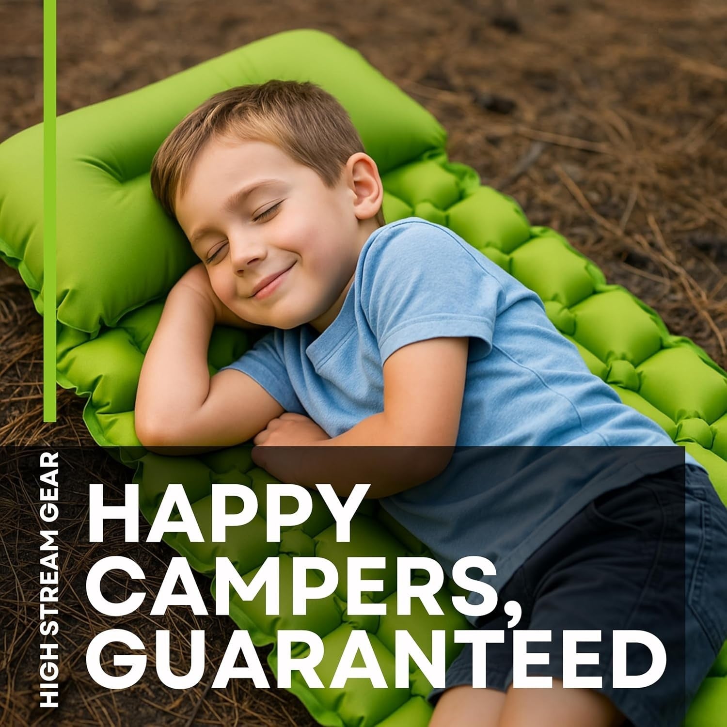 Kids Inflatable Sleeping Mat with Pillow – Portable Camping & Travel Bed