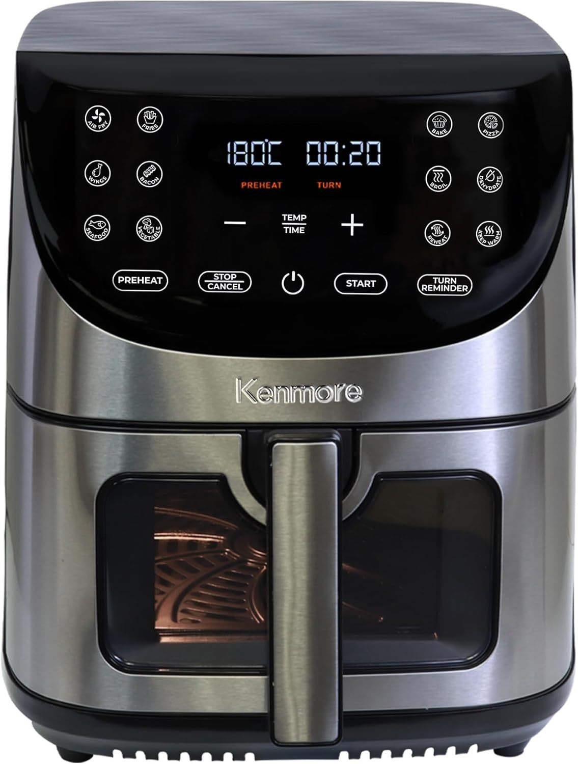 7.8L XL Air Fryer 1700W 12 Presets Touch Control Window Dishwasher Safe