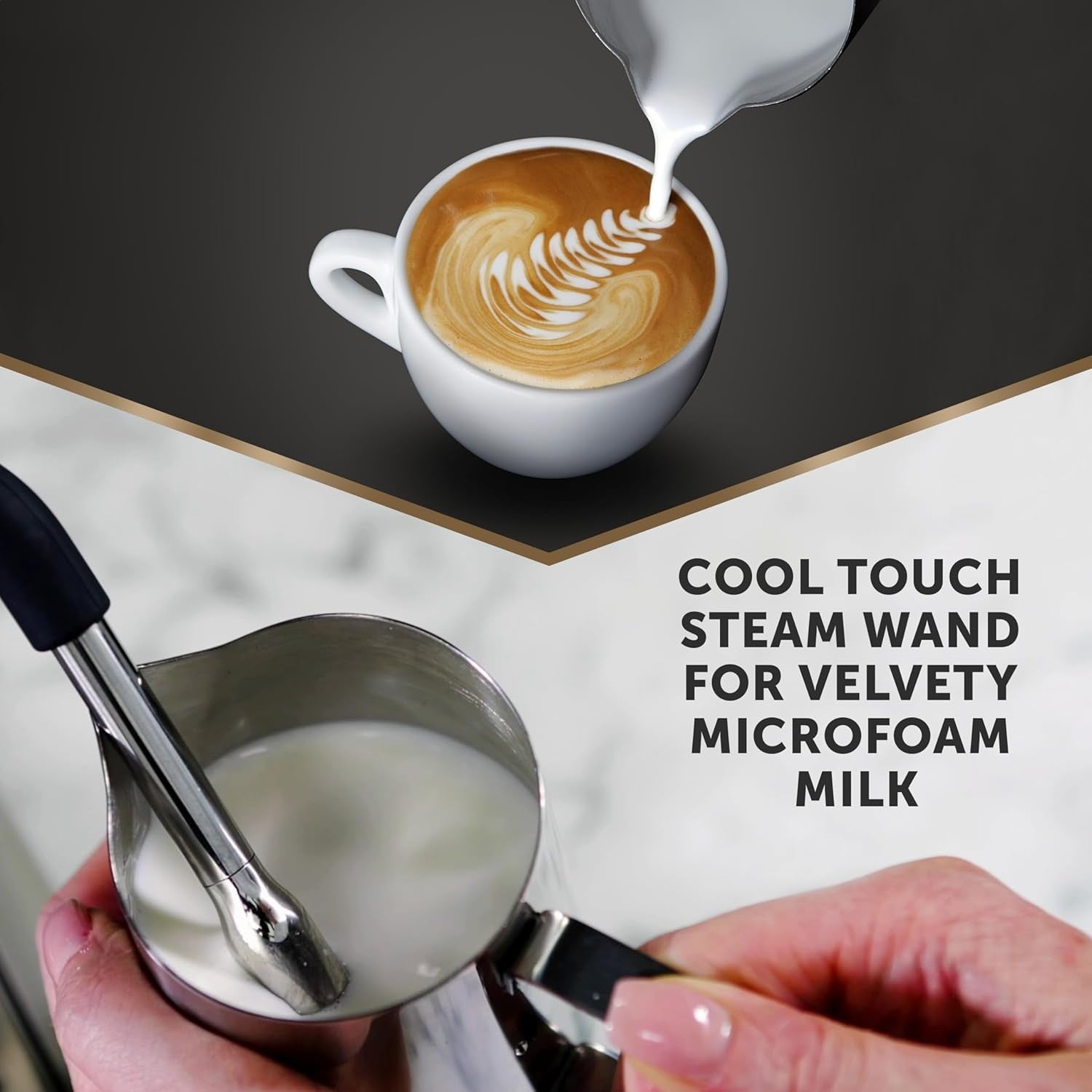 Espresso Coffee Machine | Built-In Bean Grinder | Milk Frother | 2.8L Tank