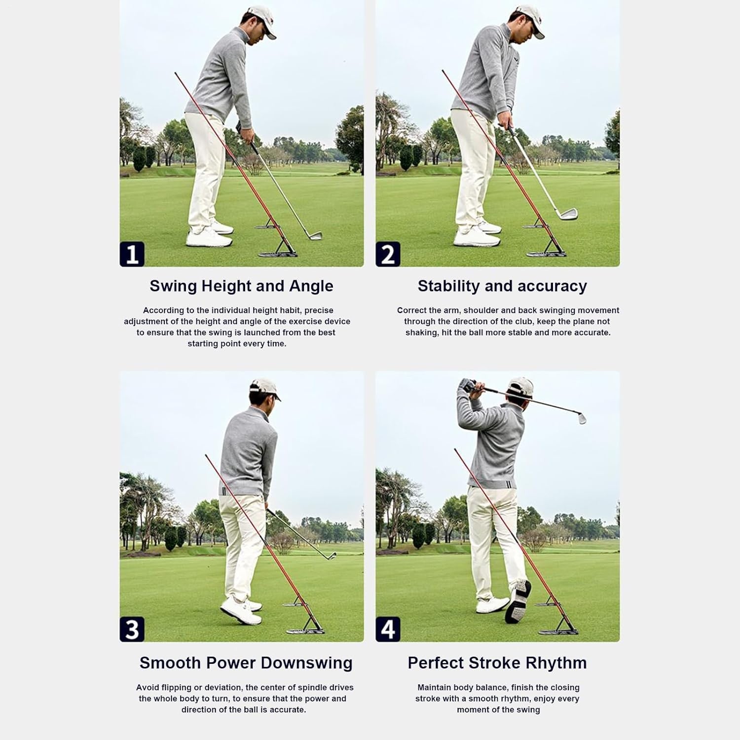 Golf Alignment Sticks Adjustable Swing Plane Trainer