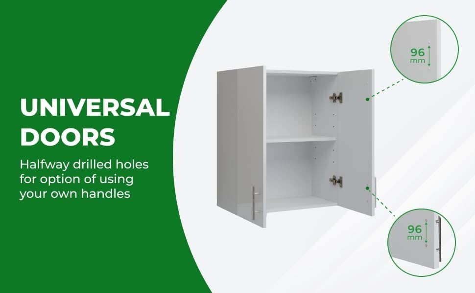 Space-Saving 60cm White Gloss Kitchen Wall Cabinet – Modern & Easy Install