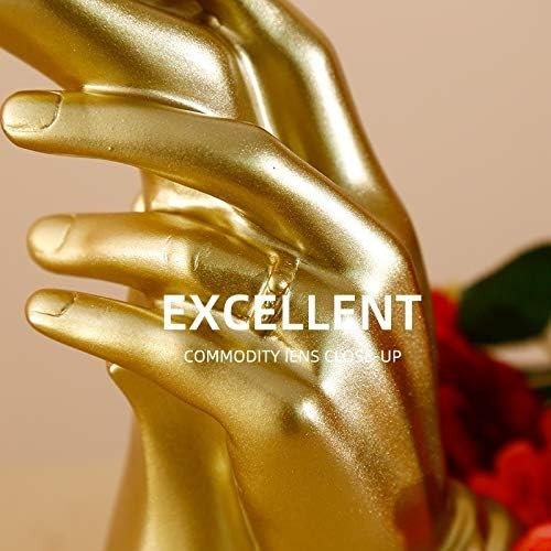 Gold Hand-in-Hand Sculpture • Romantic Resin Couple Ornament • Elegant Gift
