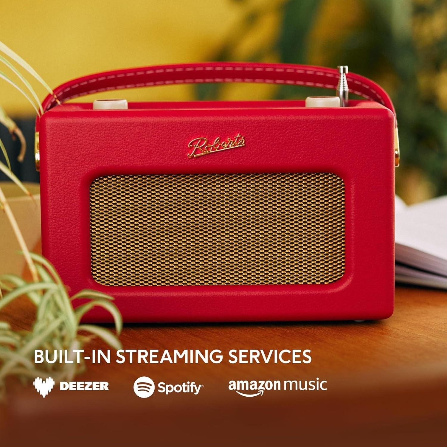 Portable FM/DAB/DAB+ Internet Radio with Bluetooth & Wi-Fi Classic Red