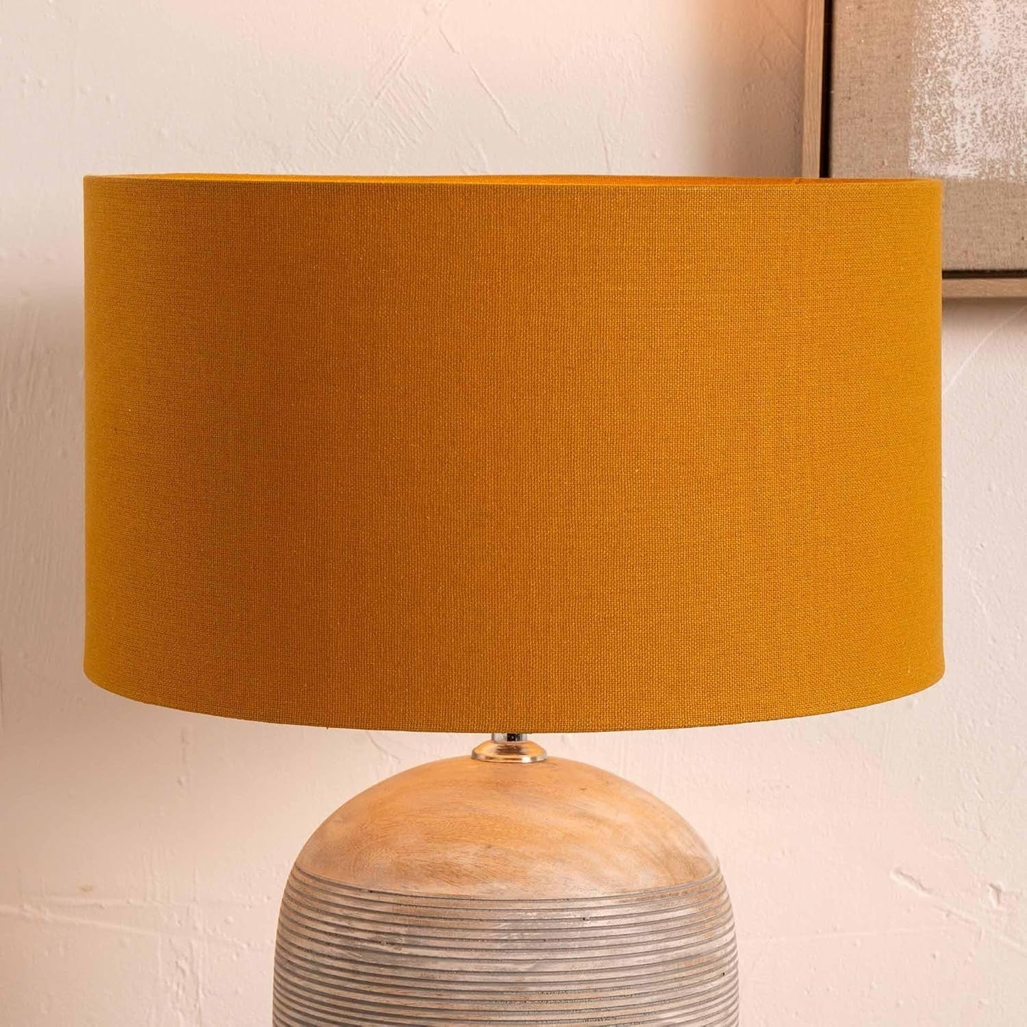 Mustard Yellow Cylinder Lampshade 30cm Drum Table Floor Lamp Shade