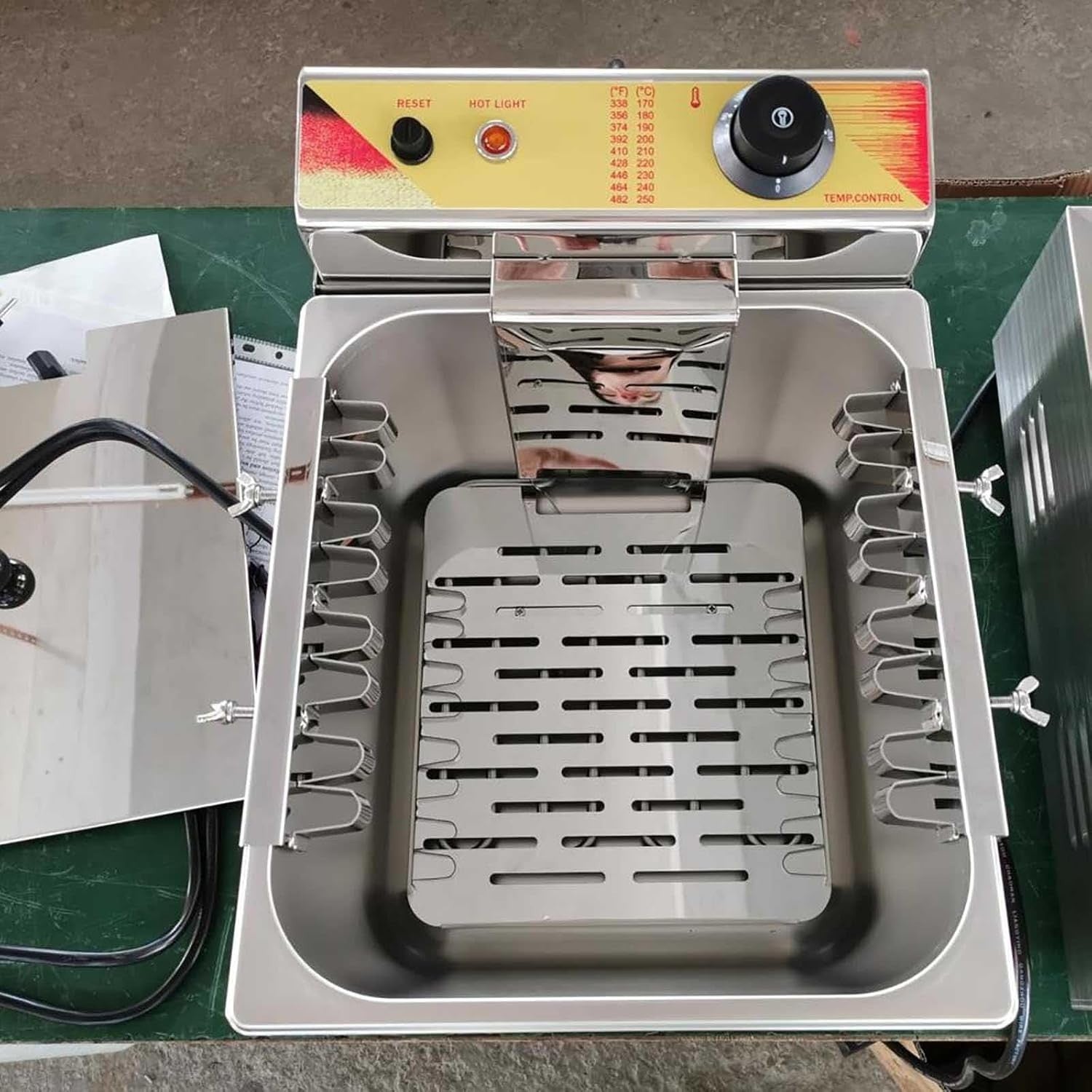 1900W Commercial Corn Dog Deep Fryer 12L Electric Stainless Steel