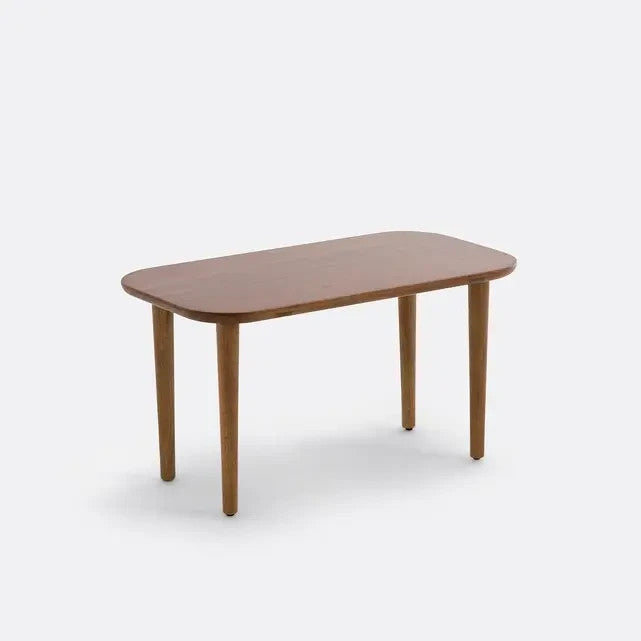 Solid Walnut Coffee Table with Bevelled Edge & Retro Tapered Legs