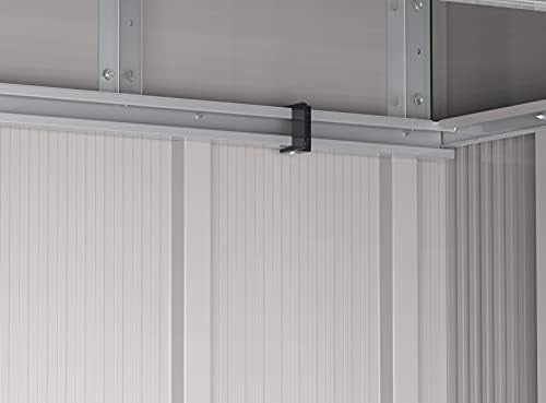 Metal Garden Storage Shed 6x4ft Pent Roof Waterproof Outdoor, Shed Anthracite