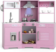 Pink Corner Kids Play Kitchen Lights Sounds Ice Maker Toy