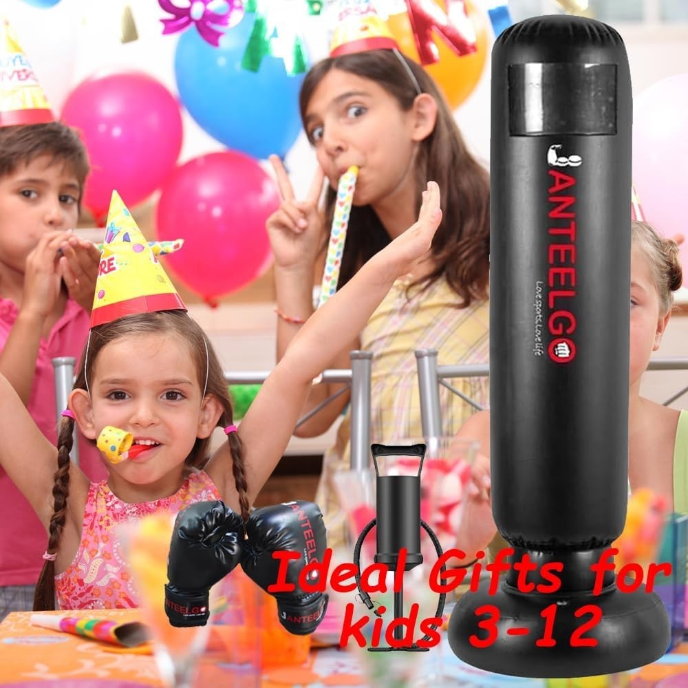 Inflatable Kids Boxing Punch Bag 59" Karate MMA Training Toy
