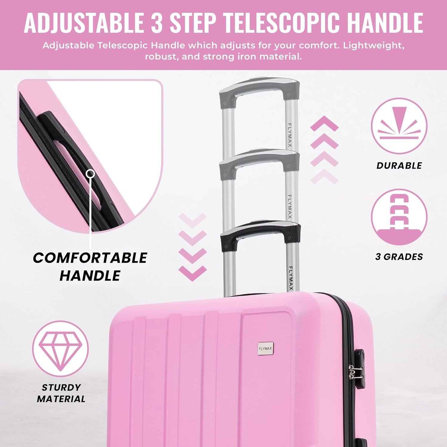 29 Inch Large Check In Travel Case ABS Hard Shell 4 Wheel Spinner 100L