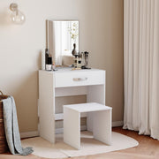 White Modern Tall Chest of Drawers Slim 1-Drawer Cabinet Storage Unit
