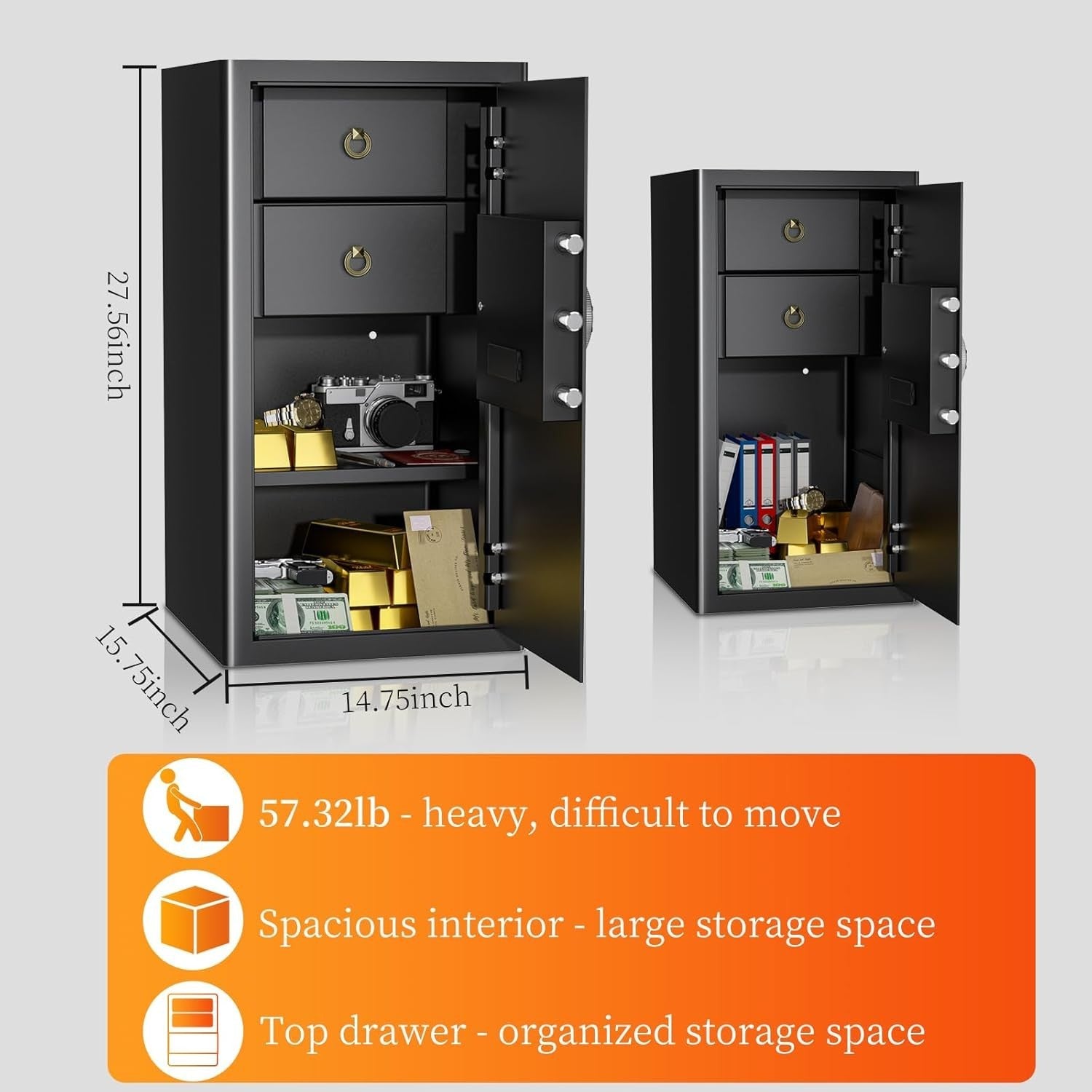 103L Large Digital Safe Box Security Cabinet Cash Document Storage