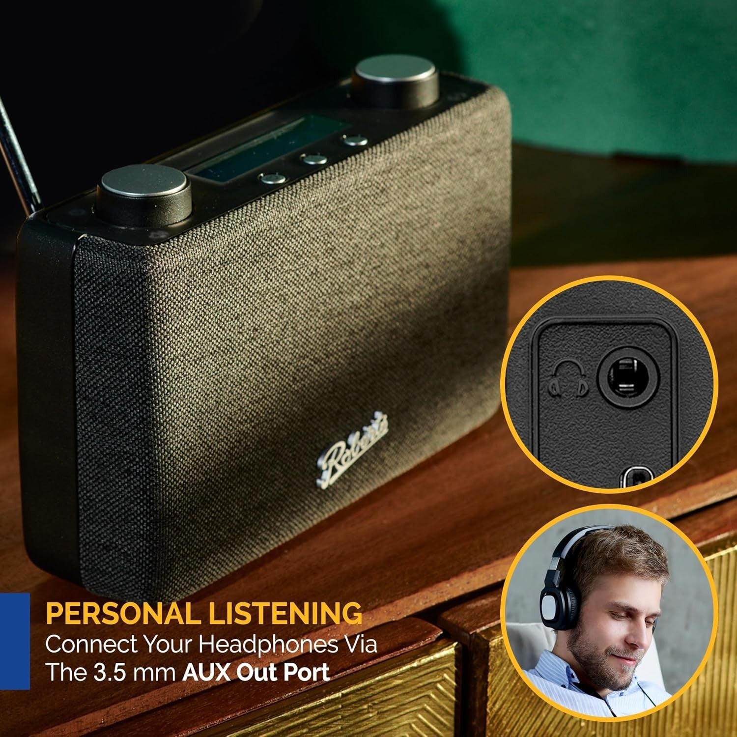 Portable DAB/FM Digital Radio Battery USB-C Compact Lightweight