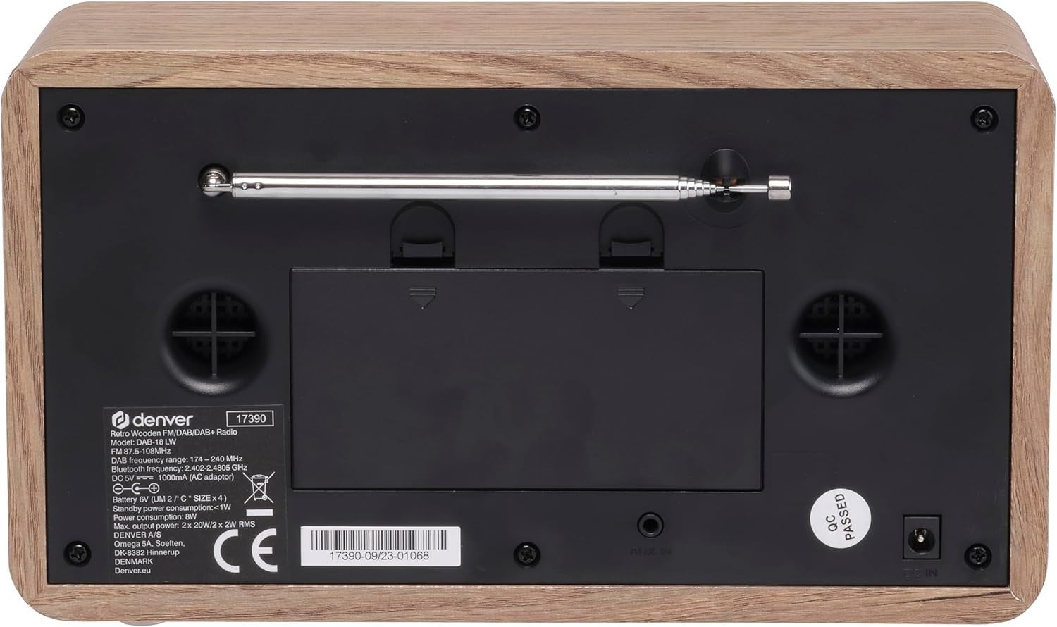 Vintage DAB/DAB+ FM Radio with Bluetooth, Clock & AUX – Wood Cabinet