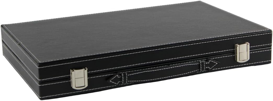 21” Tournament Backgammon Set Malachite Green Large Luxury Foldable Board