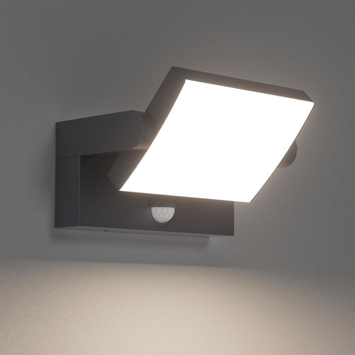 24W Outdoor LED Wall Light with Motion Sensor IP65 Waterproof Swivel