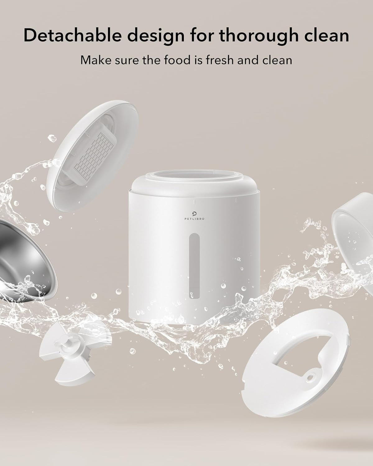 Automatic Pet Feeder 5L Timed Food Dispenser Stainless Steel Bowl