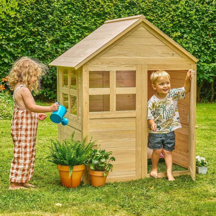 Wooden Kids Garden Playhouse FSC Cottage Outdoor Custom Build Ages 2+