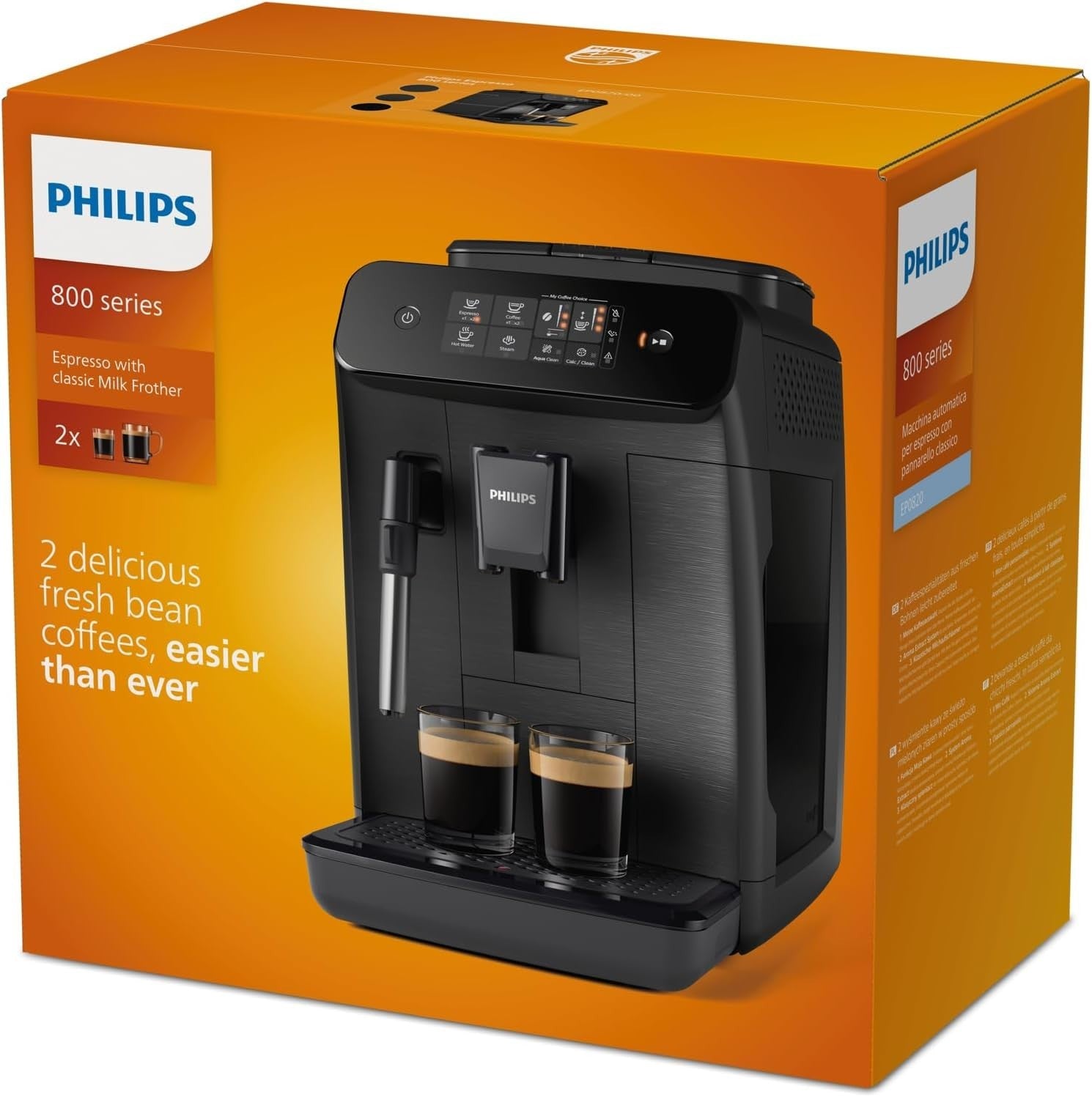 Automatic Espresso Coffee Machine | Built-In Grinder | 1.8L Tank | 1500W Power